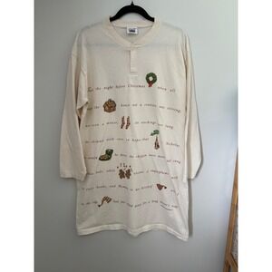 Vintage Rel-e-vant 'Twas the Night Before Christmas' Night Shirt Pajama One Size